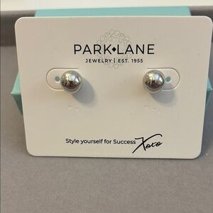 Park Lane Shiny Silver Ball Earrings